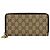 Cartera larga Gucci de lona GG marrón Castaño