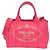 Borsa a spalla e tote Prada Canapa da donna in rosa
