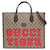 Tote Media Gucci Interlocking Tiger Marrone Beige