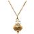 Collana con ciondolo a catena vintage Chanel Coco Mark D'oro - vista 2