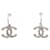 Orecchini a cerchio Chanel Coco Mark Silver Argento  - vista 1