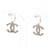 Orecchini a cerchio Chanel Coco Mark Silver Argento  - vista 3