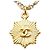 Collana a catena vintage Chanel Coco Mark Gripoix con pendente Blu D'oro - vista 3