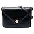Borsa a tracolla a busta Gucci in pelle di vitello nera con G intrecciate Nero