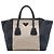 Sac Satchel Prada à double poignée et poches doubles en toile beige et daim
