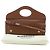 Clutch con tracolla Burberry in vitello marrone - vista 23