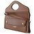 Clutch con tracolla Burberry in vitello marrone - vista 3