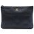 Chanel Blue Medium CC Embossed Lambskin Camellia O Case Clutch Blu navy