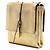 Double Borsa Satchel Prada in pelle metallizzata oro con doppio lembo e chiusura a rotazione D'oro - vista 2