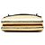 Double Borsa Satchel Prada in pelle metallizzata oro con doppio lembo e chiusura a rotazione D'oro - vista 3