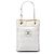Chanel White CC Canvas Pearl Tote Weiß