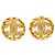 Orecchini a clip Chanel Gold CC placcati oro Strass D'oro