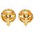 Orecchini a clip Chanel Gold CC placcati oro Strass D'oro - vista 3