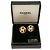 Orecchini a clip Chanel Gold CC placcati oro Strass D'oro - vista 5