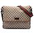 Borsa a tracolla con patta Gucci in tela GG beige e Web