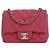 Chanel Pink Mini Square Classic Caviar Single Flap Rosa
