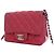 Chanel Pink Mini Square Classic Caviar Single Flap Rosa - vista 3