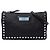Borsa a tracolla Prada Black Tessuto Studded Etiquette Nero