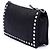 Borsa a tracolla Prada Black Tessuto Studded Etiquette Nero - vista 2