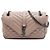 Borsa College Saint Laurent marrone in pelle di pecora Triquilt Monogram Medium Carne
