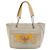 Borsa Tote Chanel Beige CC Chocolate Bar Canvas Camellia No. 5