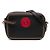 Borsa Camera Fendi Mini in pelle nera con patch Stamp 1974 Nero