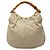 Borsa Hobo Gucci in vitello beige borchiata con Bamboo
