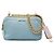 Borsa Camera Miu Miu Blue Tricolor in pelle di capra Madras con doppia zip