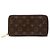 Cartera Larga Zippy Louis Vuitton Brown Monogram Castaño