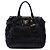 Borsa Satchel Prada in nappa Gaufre nera Nero