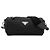 Borsa a tracolla Prada in crochet effetto rafia nera Nero