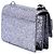 Saint Laurent Silver Small Glitter Leather Monogram Sunset Crossbody Argento - vista 2