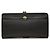Clutch Dior de lona revestida con estampado de panal negro