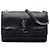 Saint Laurent Black Small Calfskin Monogram Sunset Crossbody Nero