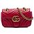 Borsa a tracolla Gucci Small GG Marmont in pelle di vitello matelassé rossa
