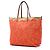Valentino Rockstud Glam Lace Wendbare Tote aus orangefarbenem Canvas - Ansicht 2