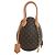 Borsa Egg Louis Vuitton in Monogram marrone e pelle di vitello