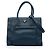 Tote aperta convertibile Prada in Vitello Daino blu con tasca frontale Blu scuro