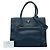 Tote aperta convertibile Prada in Vitello Daino blu con tasca frontale Blu scuro - vista 7