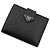 Portafoglio bi-fold Prada in Saffiano nero