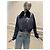 Louis Vuitton Navy Leather Bomber Jacket with Fur Collar Blue - view 3
