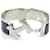 Bracelet jonc en émail violet et argent Hermès Argenté  - vue 6