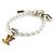 Bracciale Friendship Charm Louis Vuitton Marrone Argento D'oro Bianco sporco - vista 4