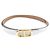 Hermès Hermes Maillon H 13mm Wendelgürtel Braun Weiß