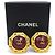 Orecchini a clip Chanel rosso scuro e oro D'oro Bordò - vista 9