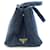 Tote Borsa a mano Prada Canapa B1877B Blu - vista 4