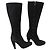 Prada hohe Stiefel aus Wildleder Schwarz - Ansicht 3