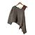 Autre Marque ADORE Open Shoulder Kurzstrickpullover Braun