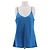 Top de seda satinado azul DMN