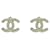 Chanel Orecchini Glitter CC Silver Bianco  - vista 1